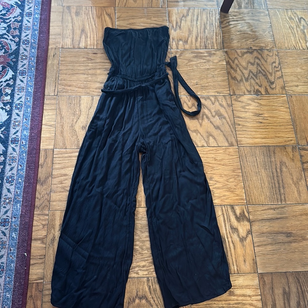 Abercrombie black strapless jumpsuit